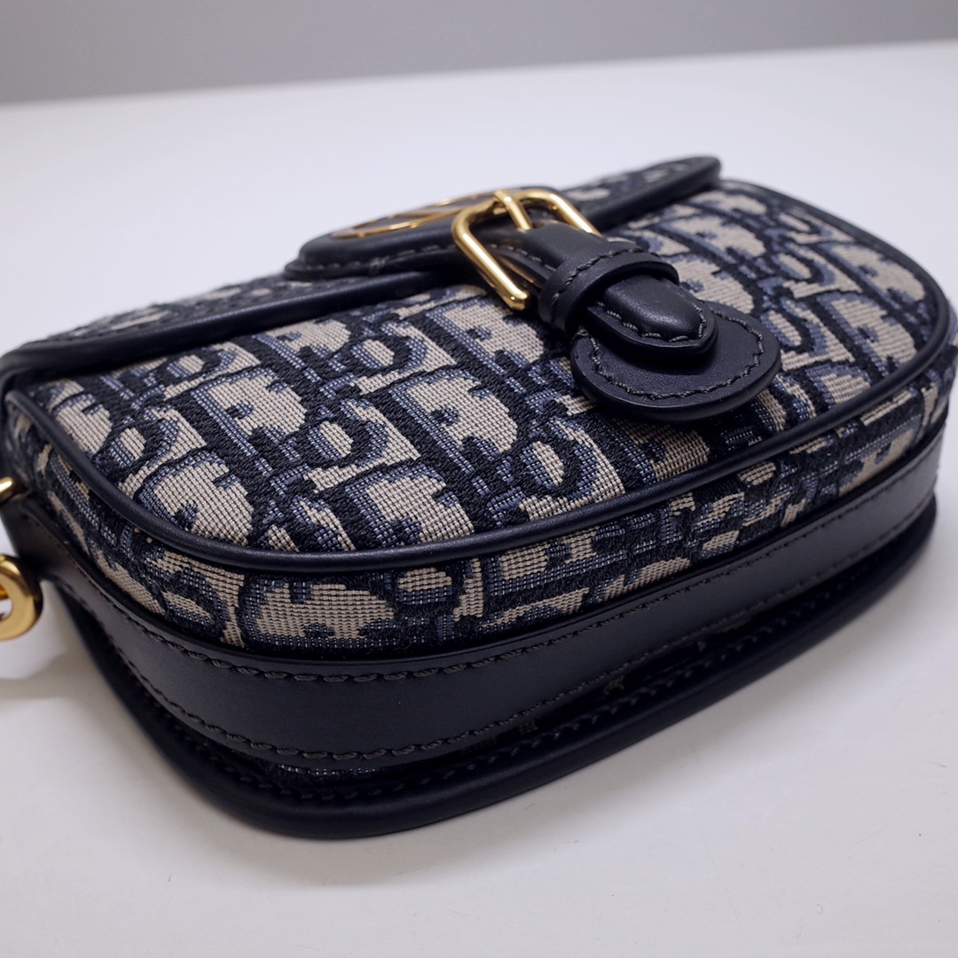 Mini Dior Bobby Bag Blue Dior Oblique Jacquard